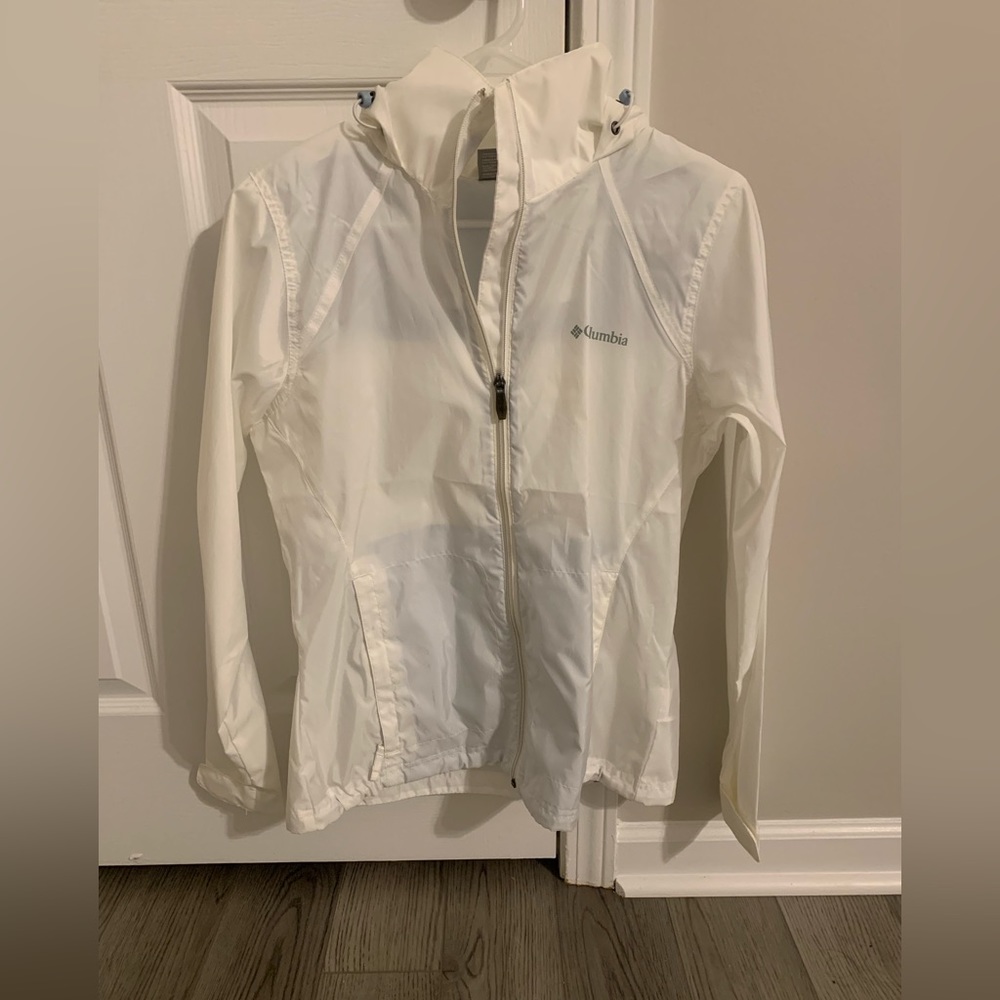 Small White Columbia Rain jacket